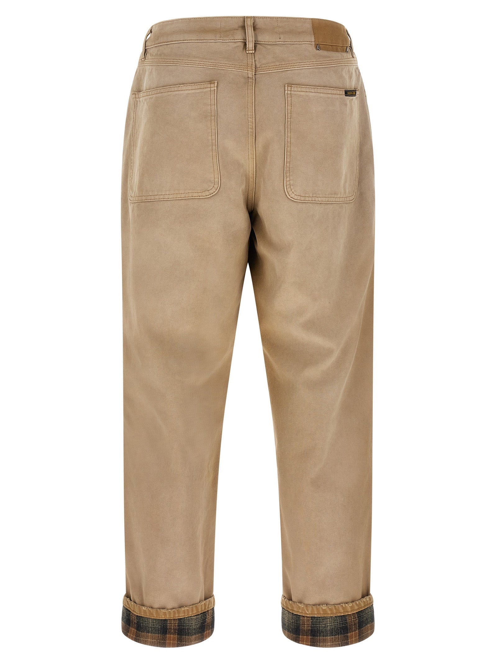 Golden Goose 100% Cotton Casual Trousers in Beige