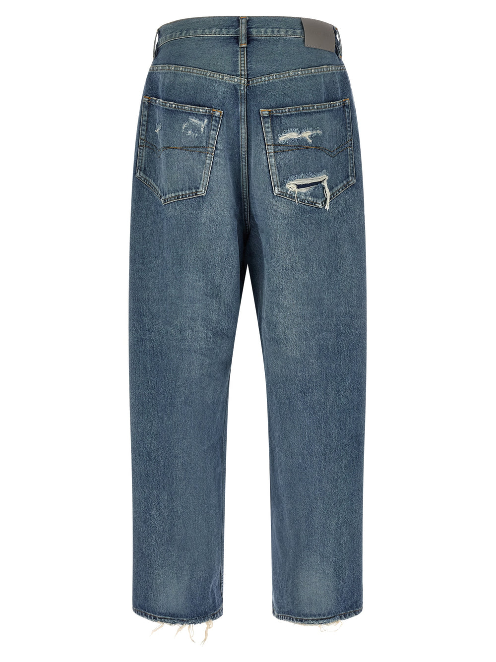 Balenciaga Cotton Relaxed Fit Jeans in Blue