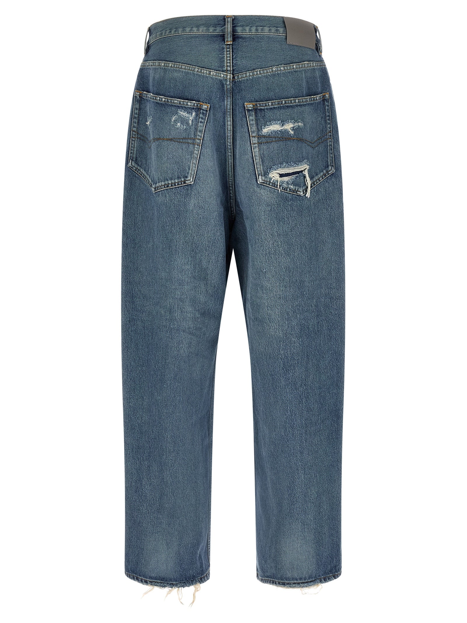 Balenciaga Cotton Relaxed Fit Jeans in Blue