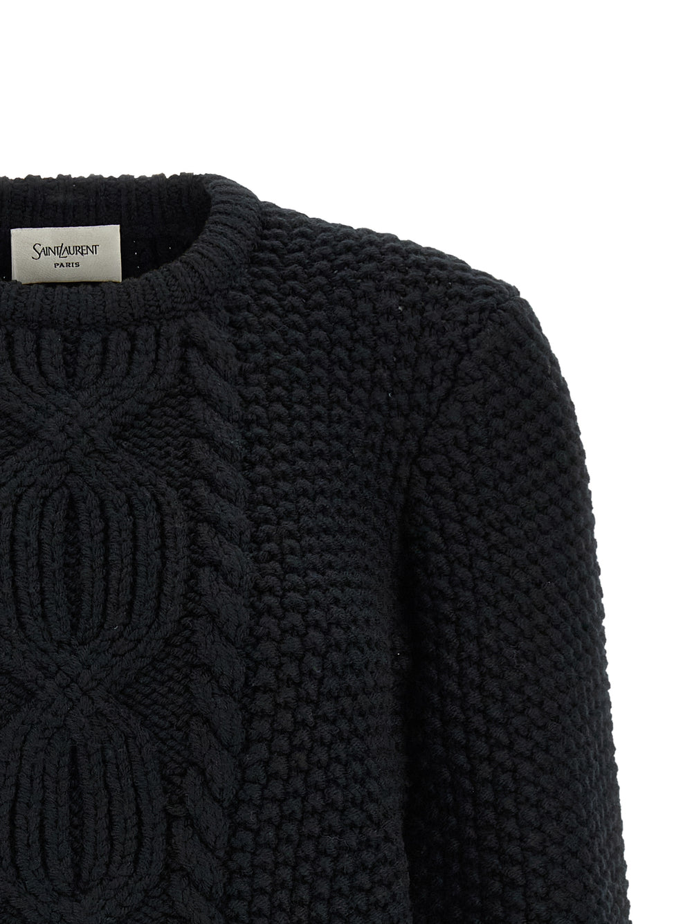 Saint Laurent 100% Wool Cardigan in Black