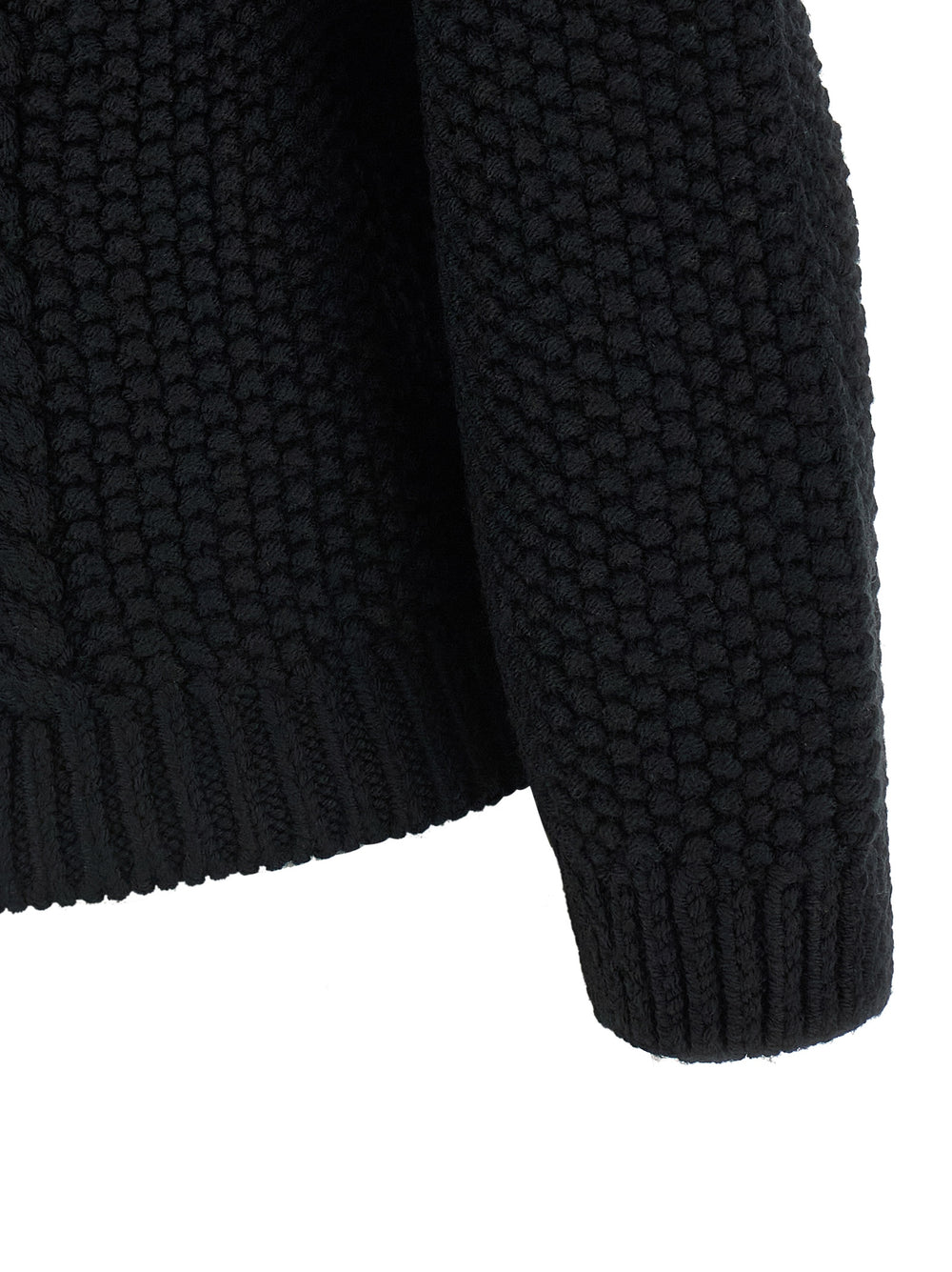 Saint Laurent 100% Wool Cardigan in Black
