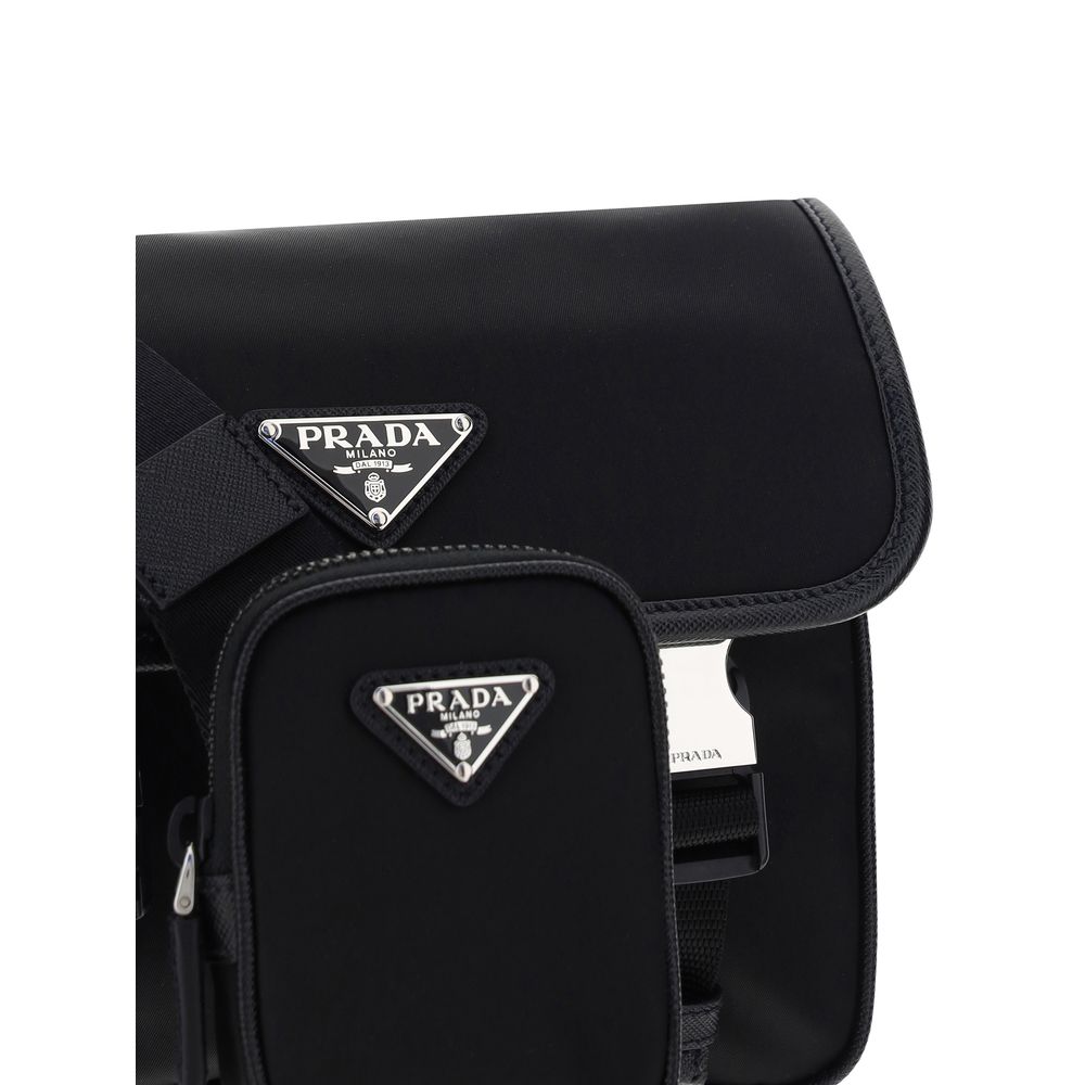 Prada Re-Nylon Shoulder Bag in Black