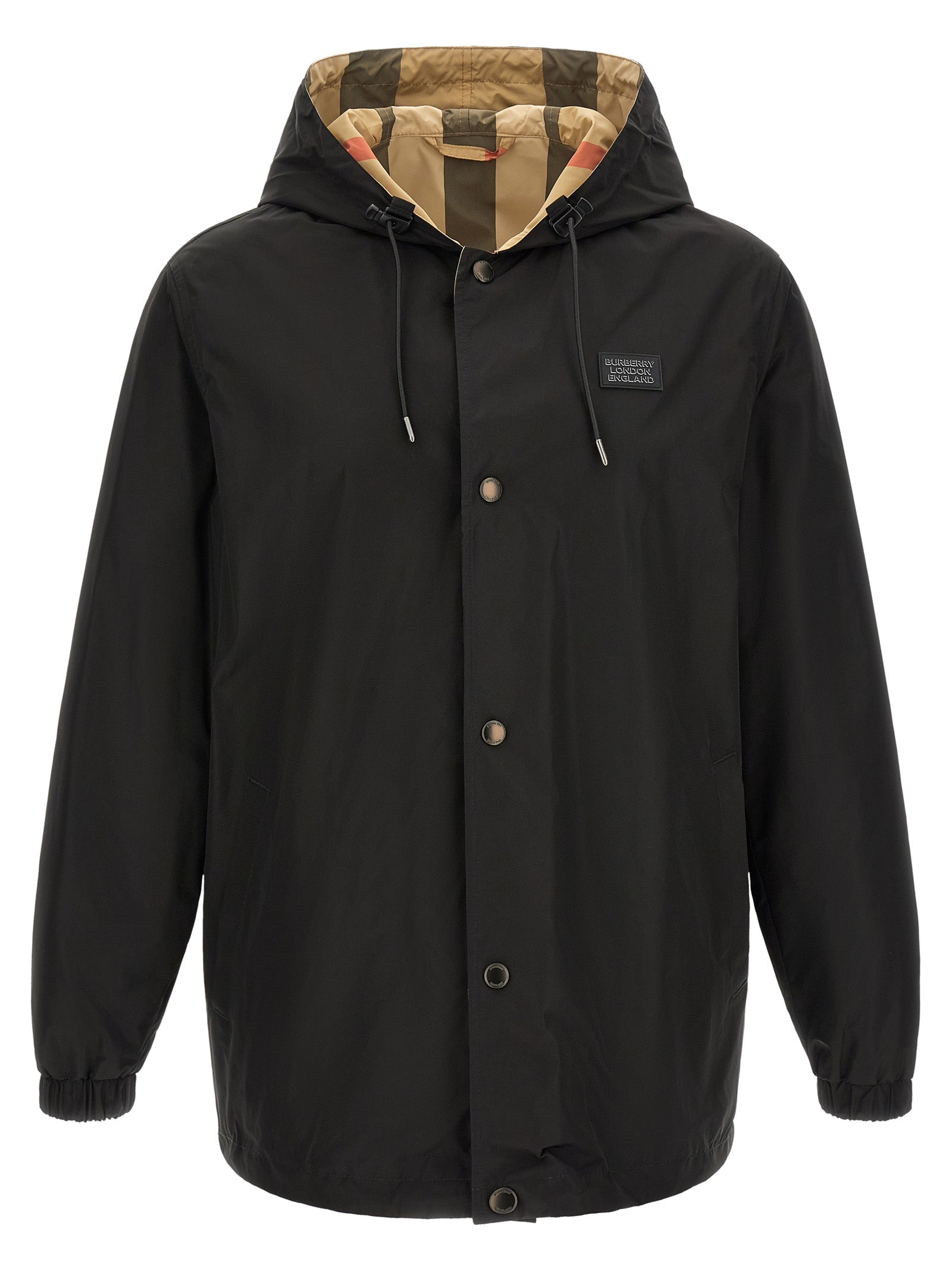 Burberry Reversible Hooded Jacket in Black
