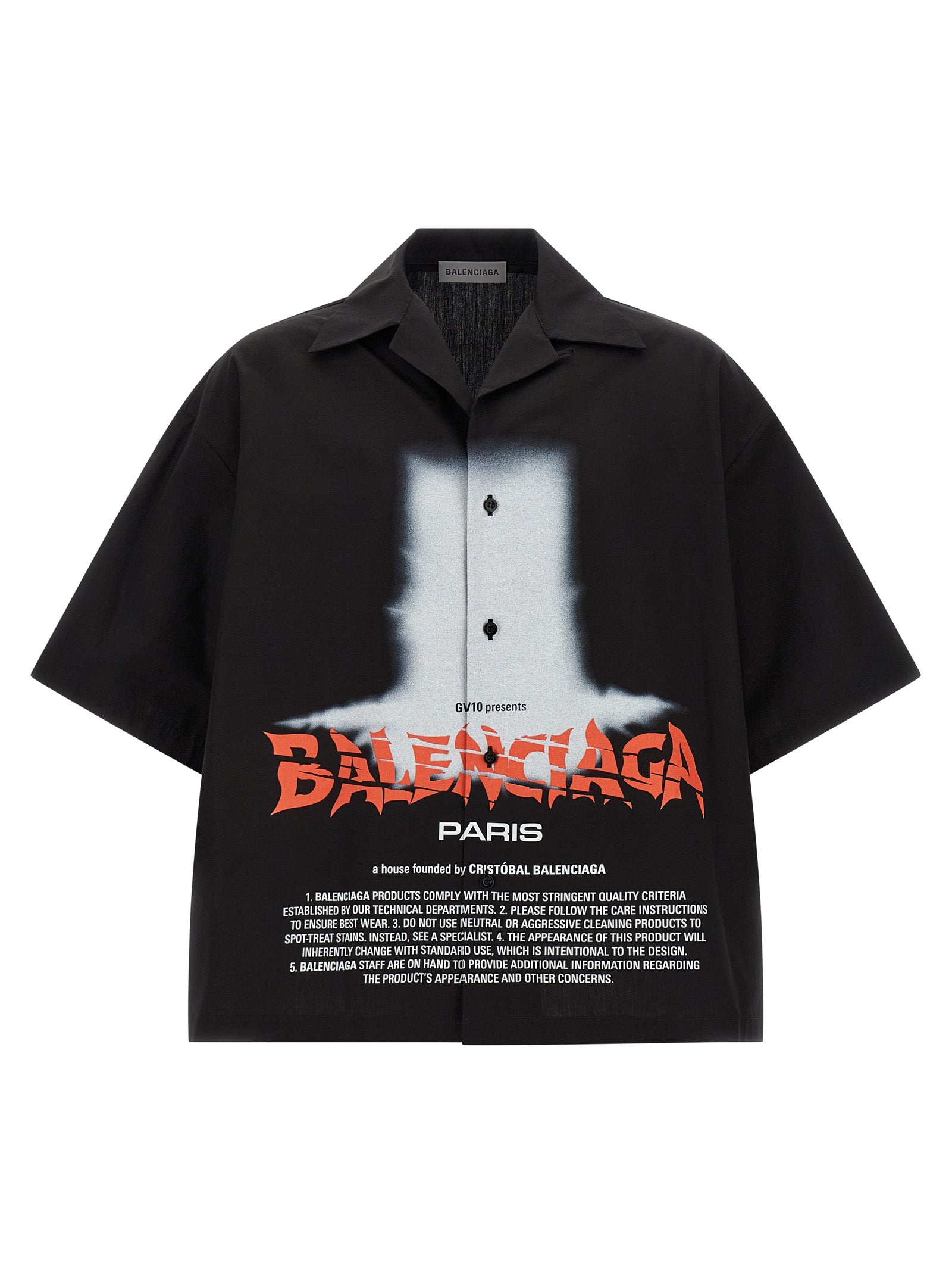 Balenciaga 100% Cotton Shirt in Black