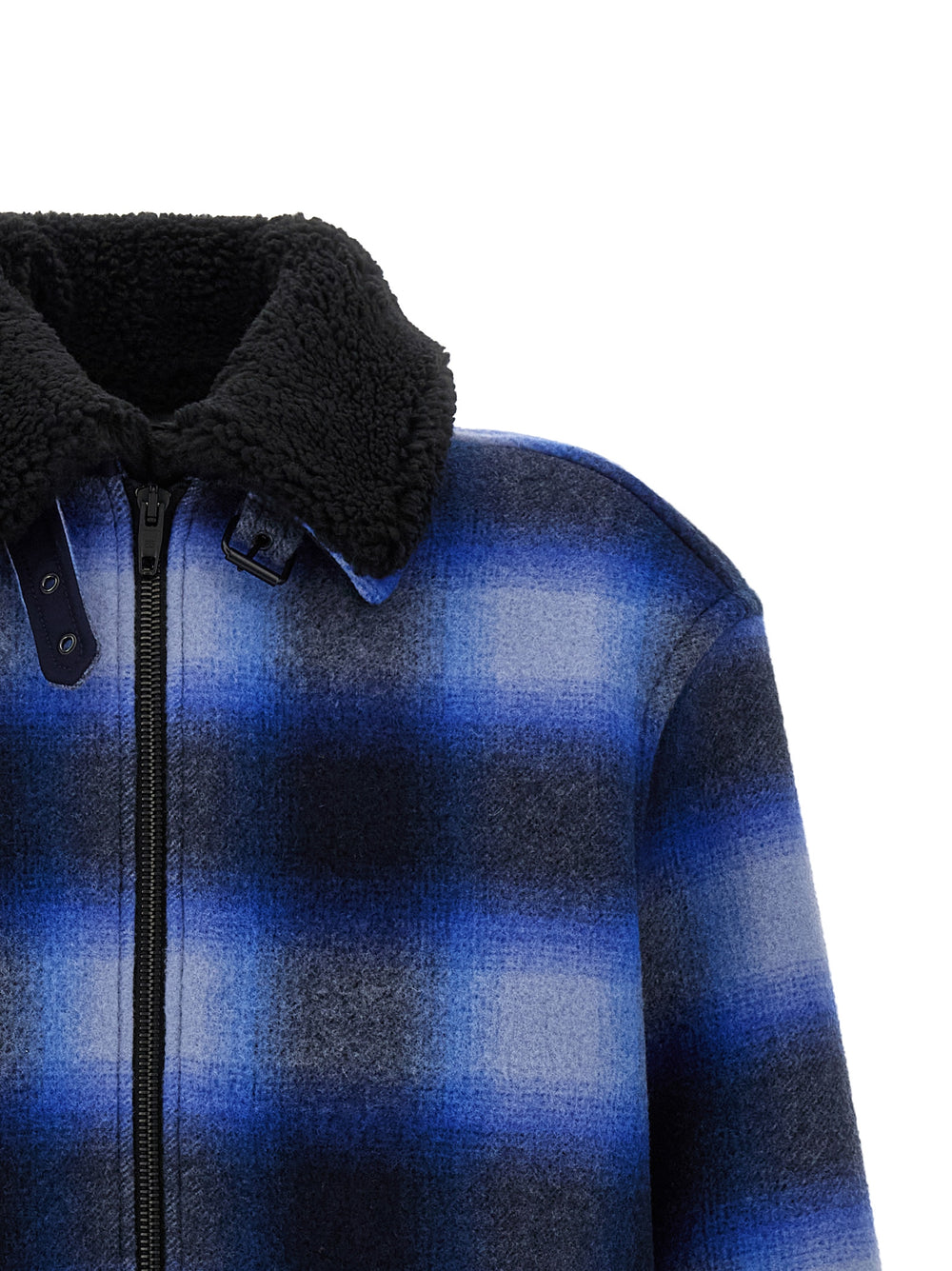 Blue Virgin Wool Bomber