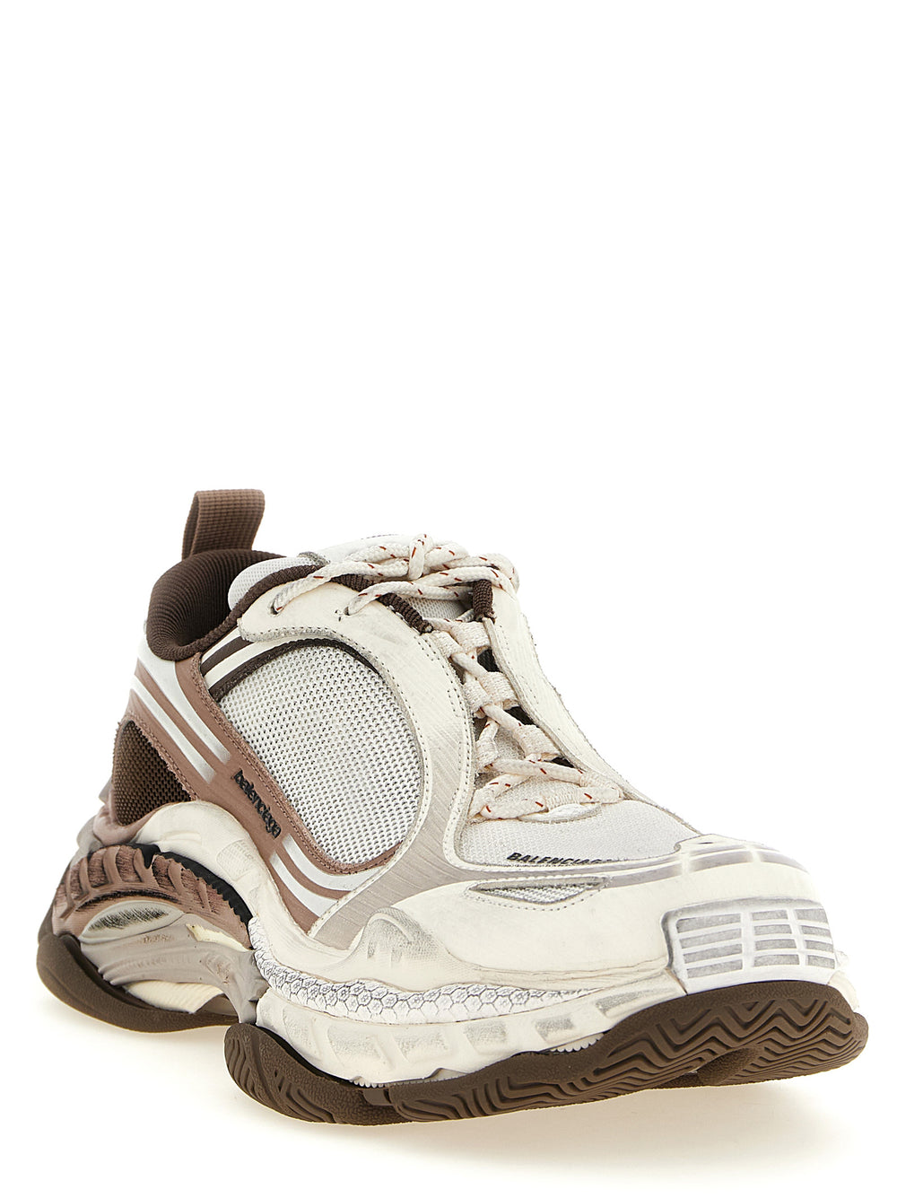 White Polyethylene Athletic Sneakers