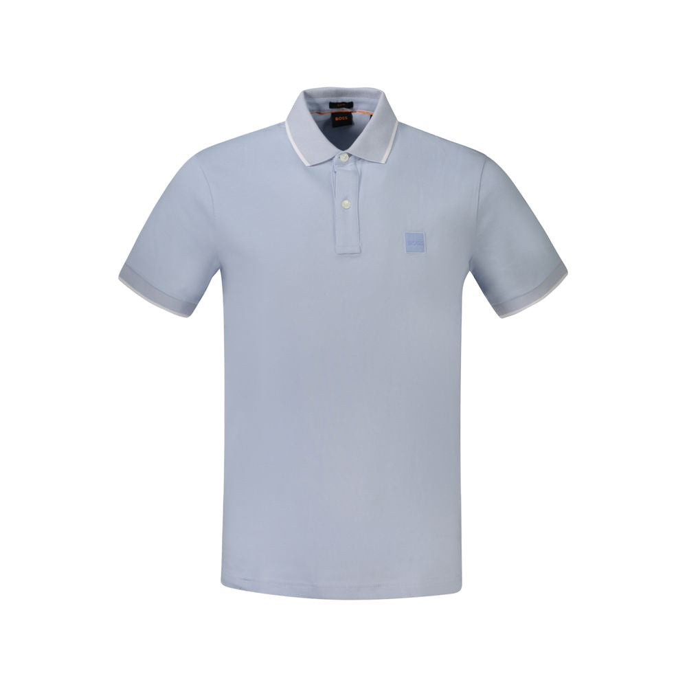 Hugo Boss Cotton Polo Shirt in Sky Blue