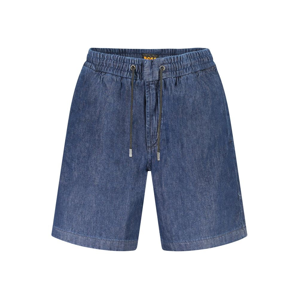 Hugo Boss Cotton Bermuda Shorts in Blue