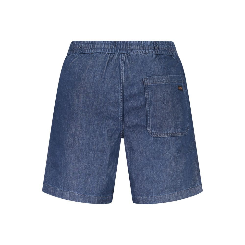 Hugo Boss Cotton Bermuda Shorts in Blue