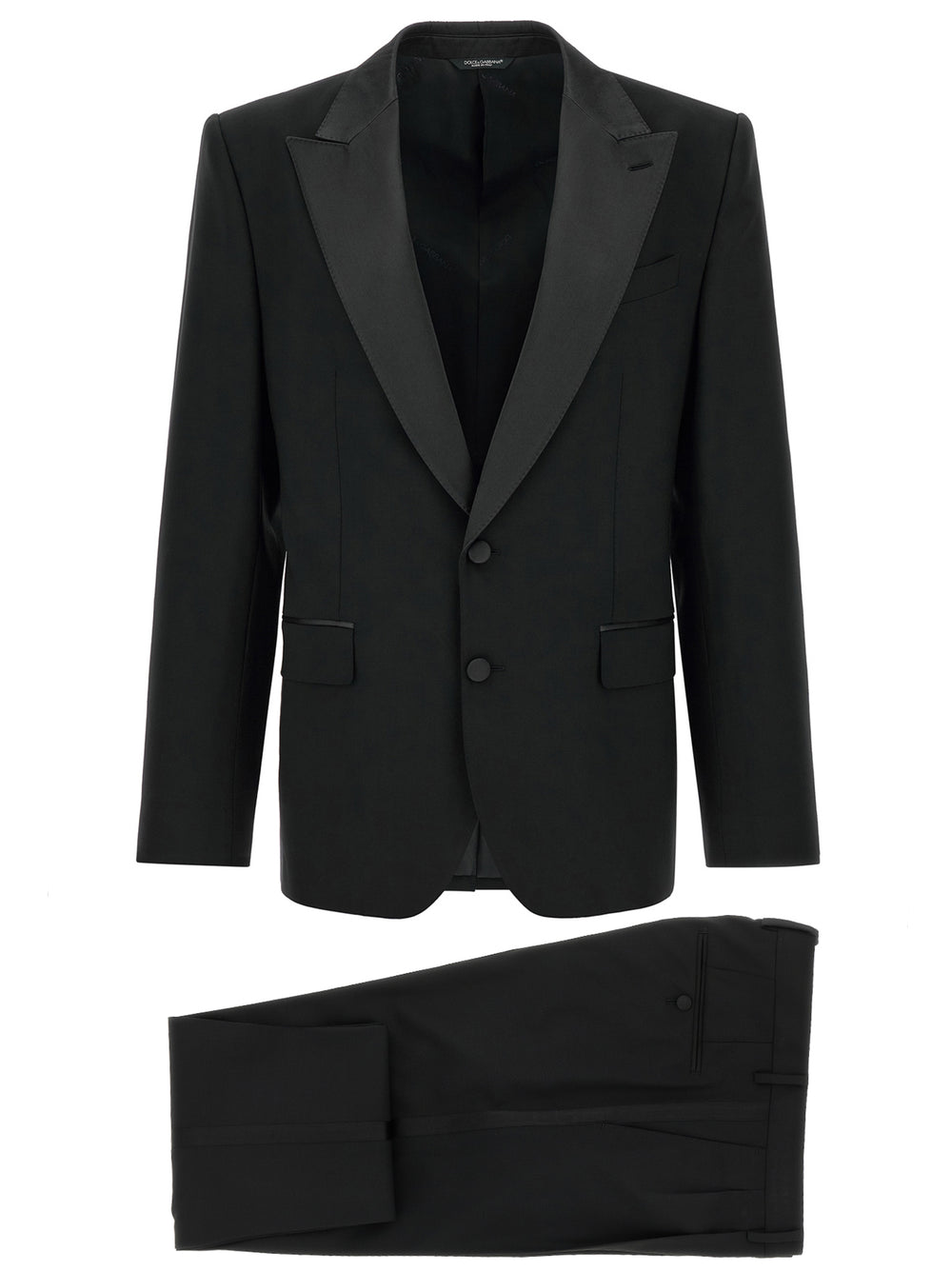 Dolce & Gabbana Virgin Wool Two-Piece Suit in Black