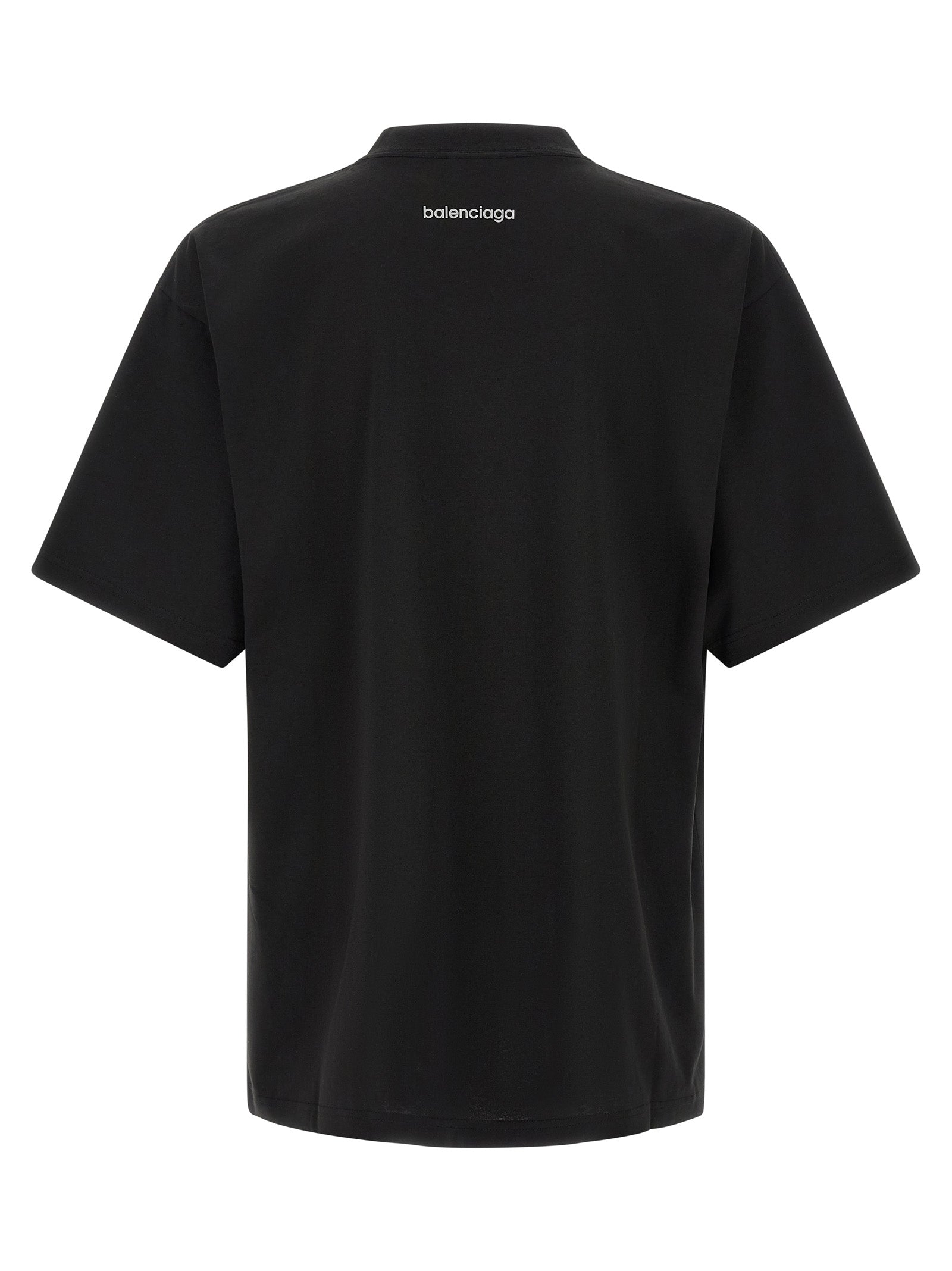 Balenciaga 100% Cotton T-Shirt in Black
