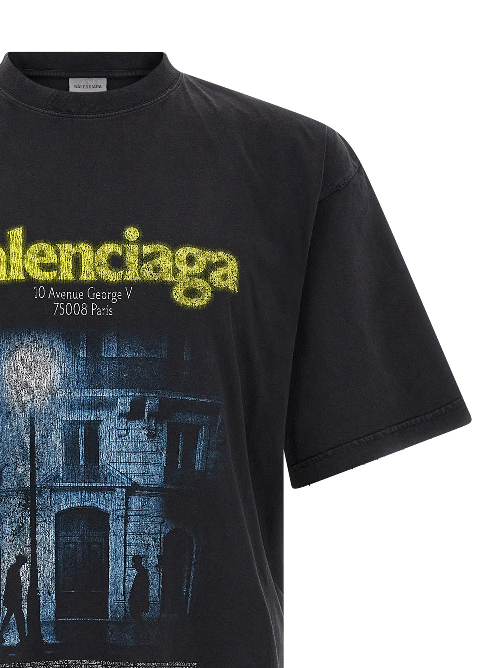 Balenciaga Cotton T-Shirt in Black