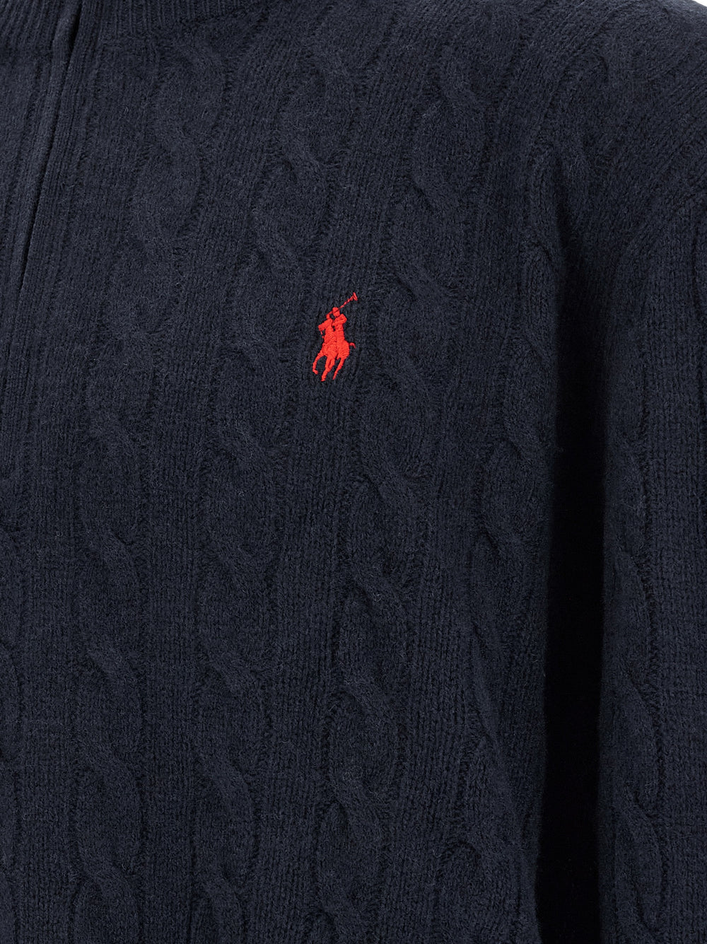 Polo Ralph Lauren Blue Wool Cardigan