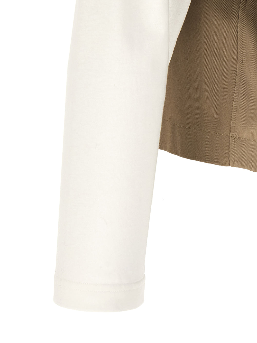 Balenciaga 100% Cotton Double-Layer Shirt in Beige