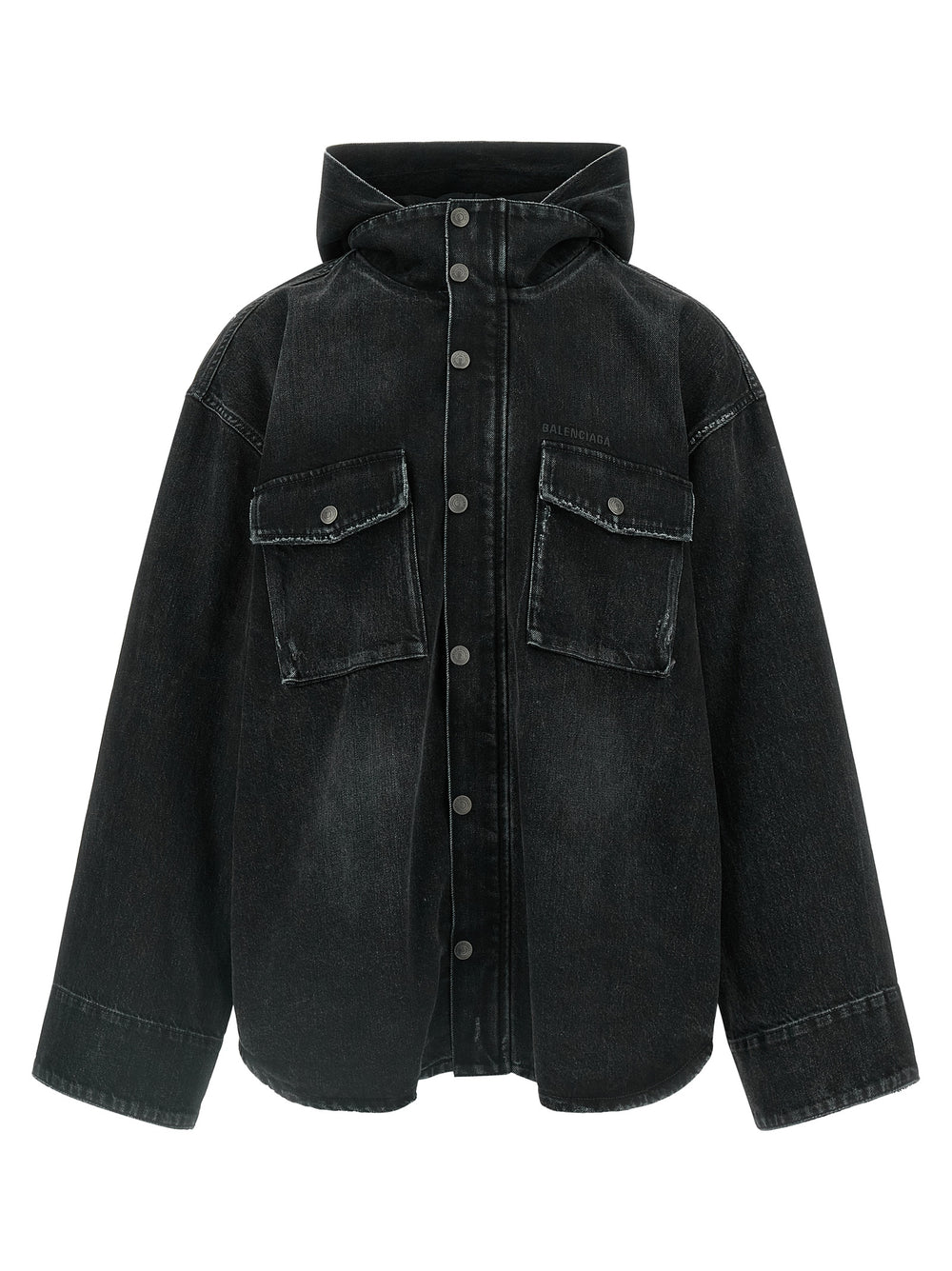 Balenciaga Βαμβακερό Τζιν Jacket σε Μαύρο