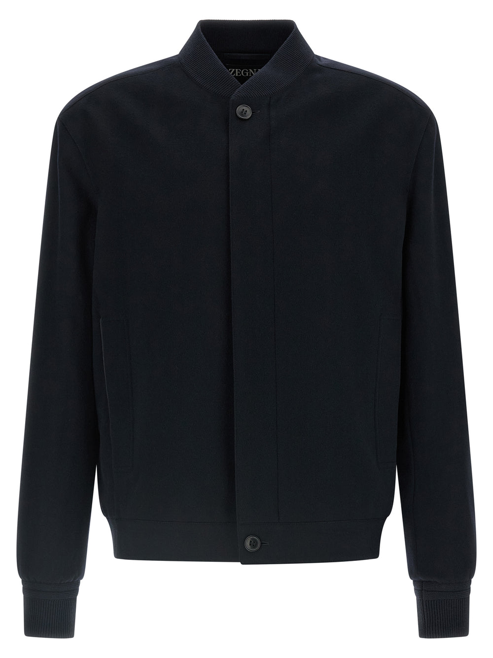 Zegna Cashmere Bomber Jacket in Blue