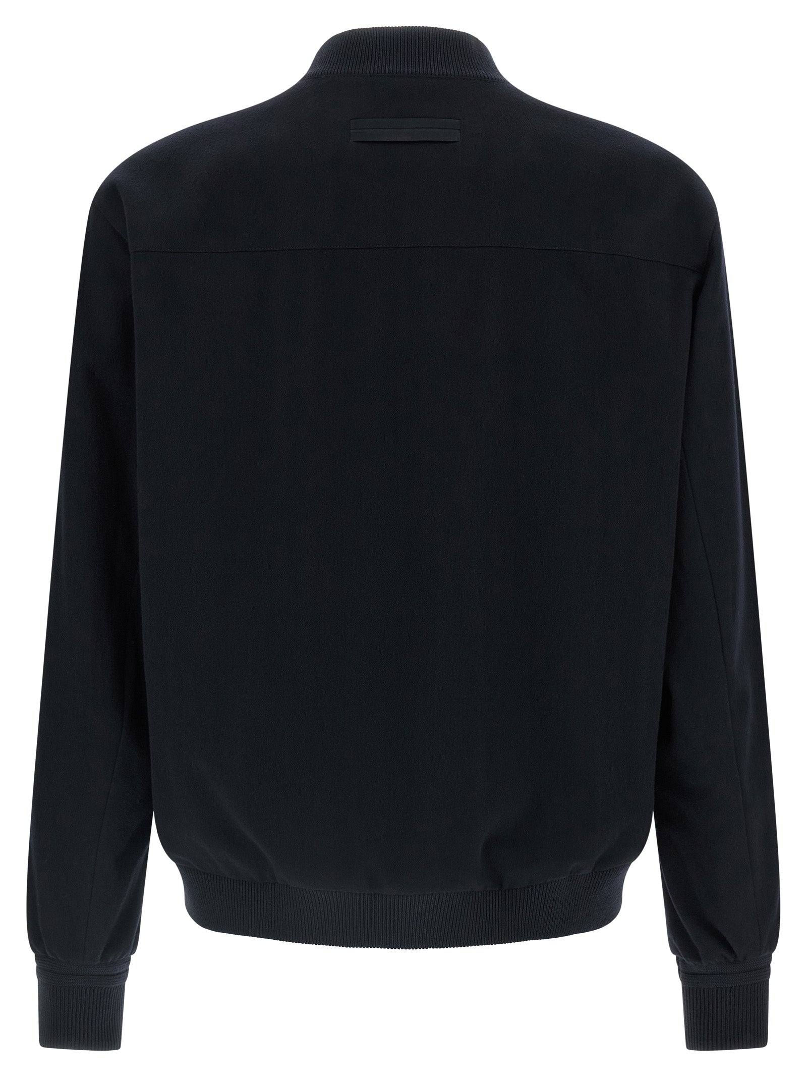 Zegna Cashmere Bomber Jacket in Blue