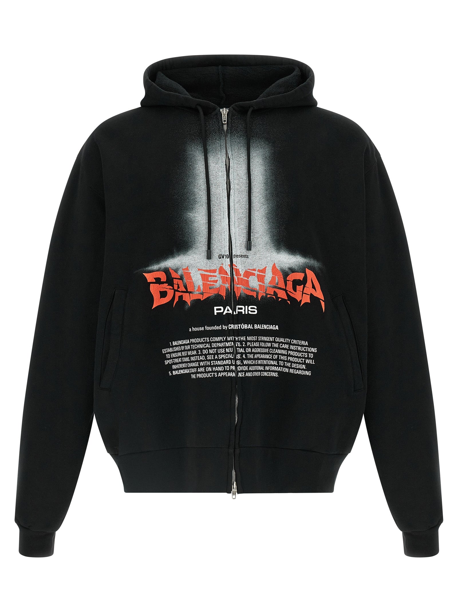 Balenciaga 100% Cotton Sweatshirt in Black