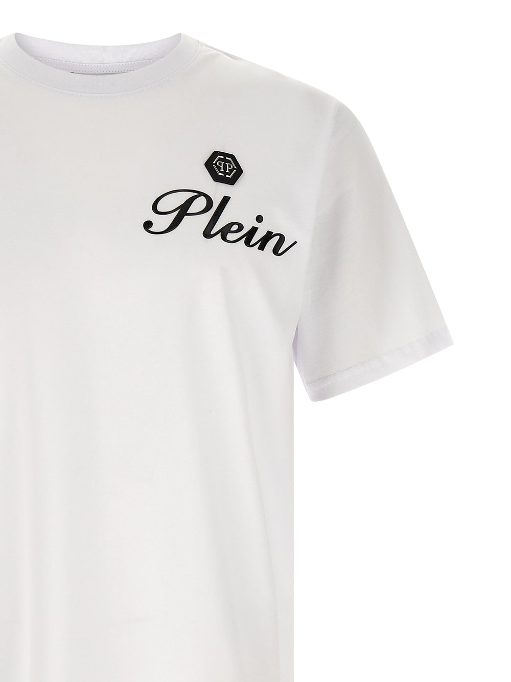 Philipp Plein Βαμβακερό T-Shirt σε Λευκό/Μαύρο