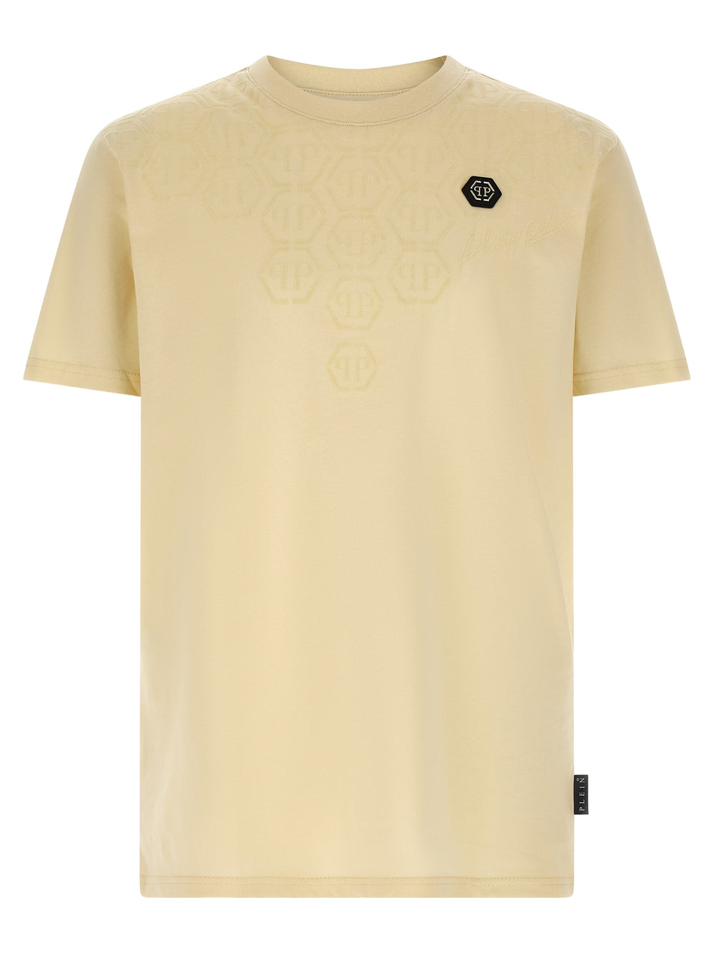 Philipp Plein 100% Cotton T-Shirt in Beige