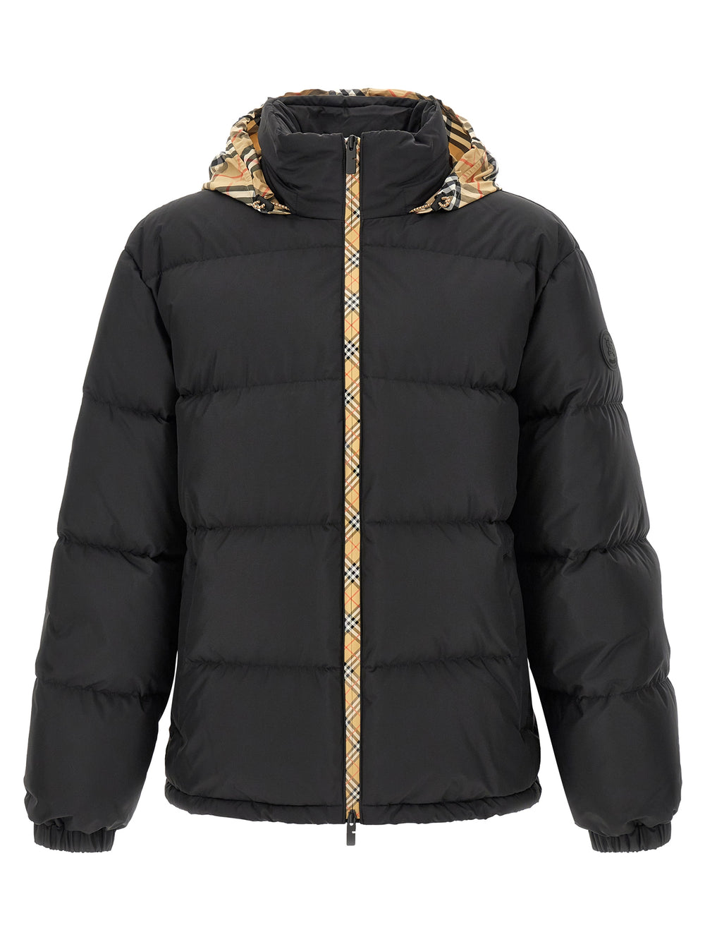 Burberry Quilted Polyester Parka in Black