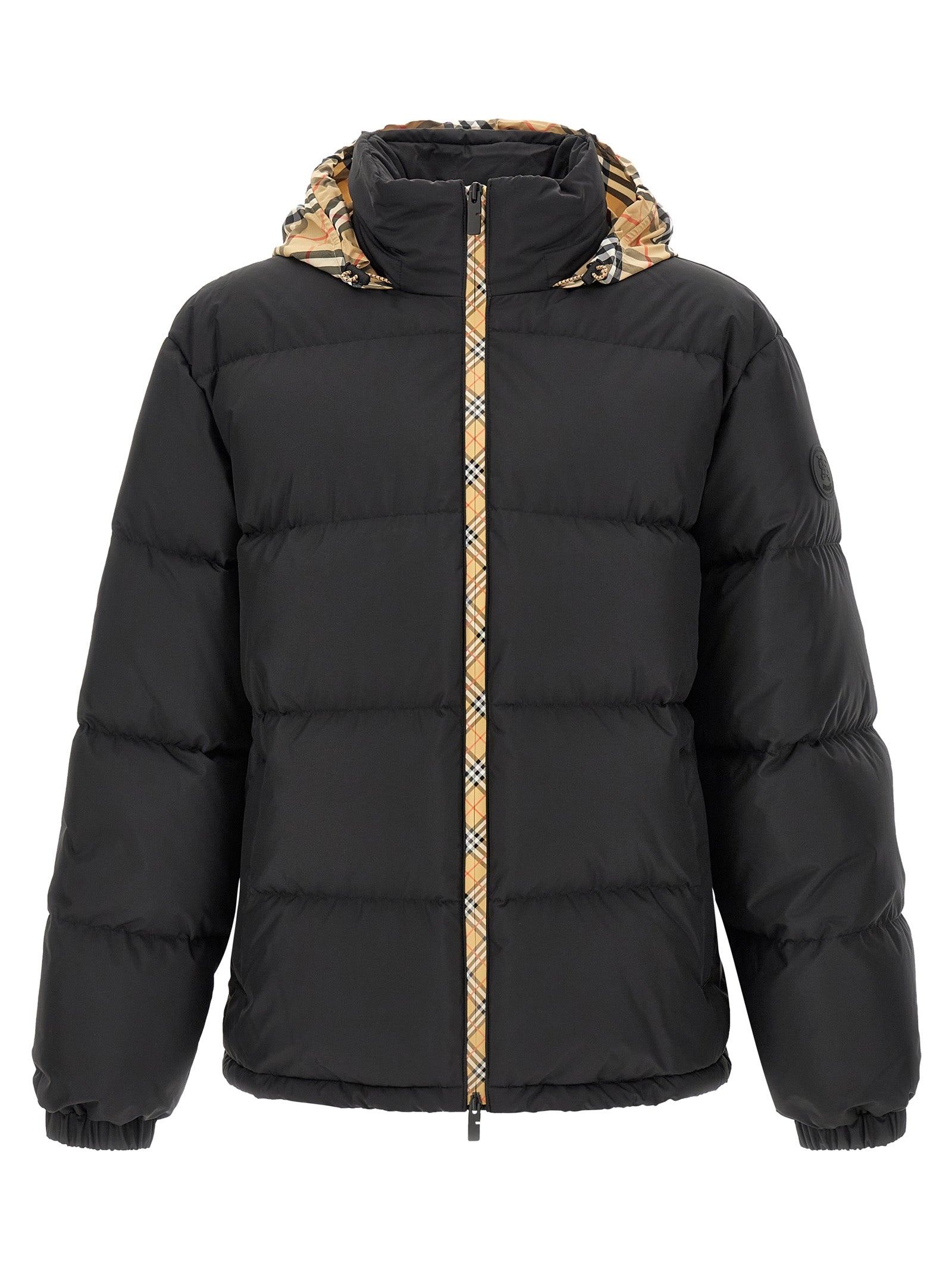 Burberry Quilted Polyester Parka in Black