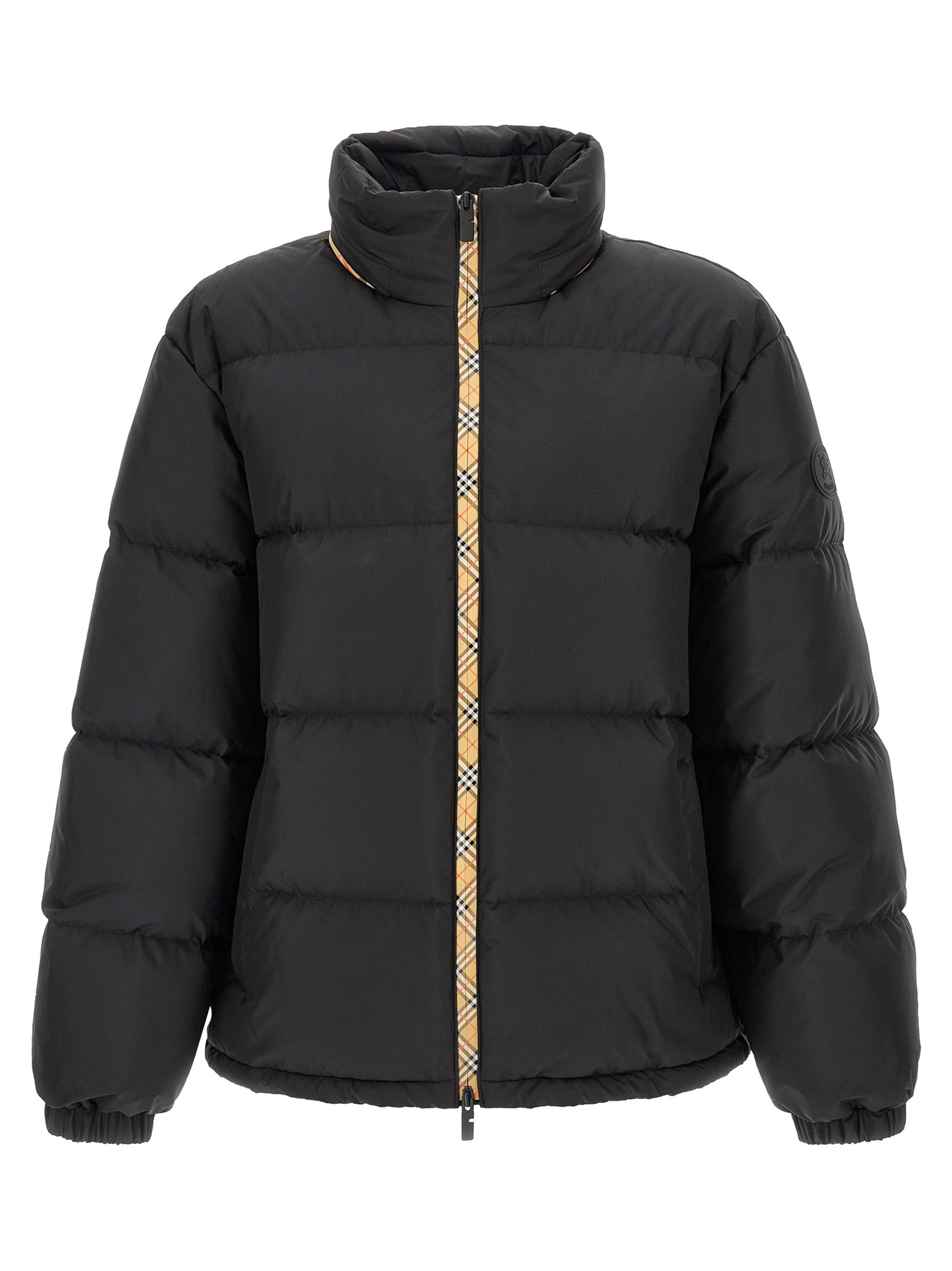 Burberry Quilted Polyester Parka in Black