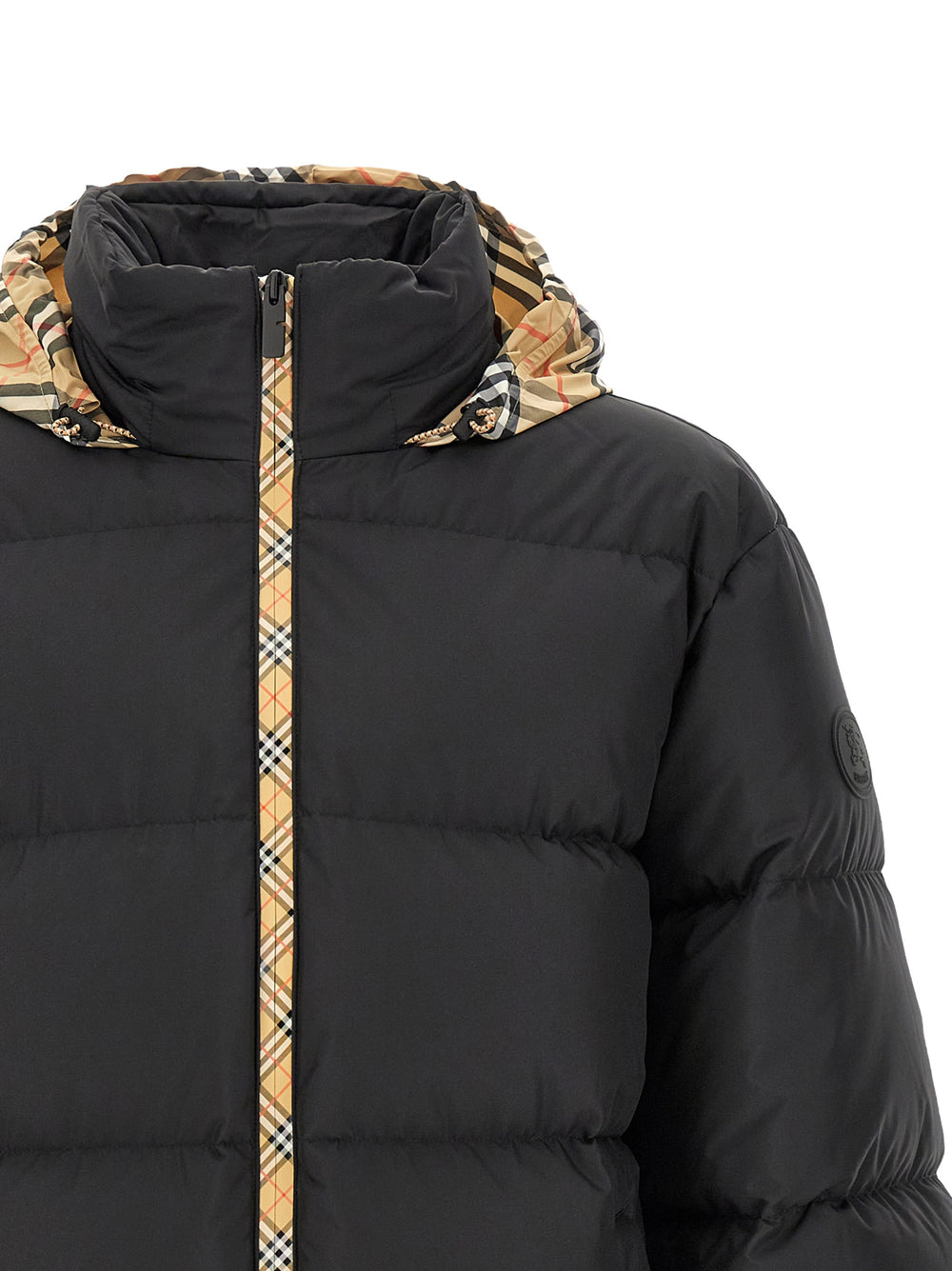 Burberry Quilted Polyester Parka in Black