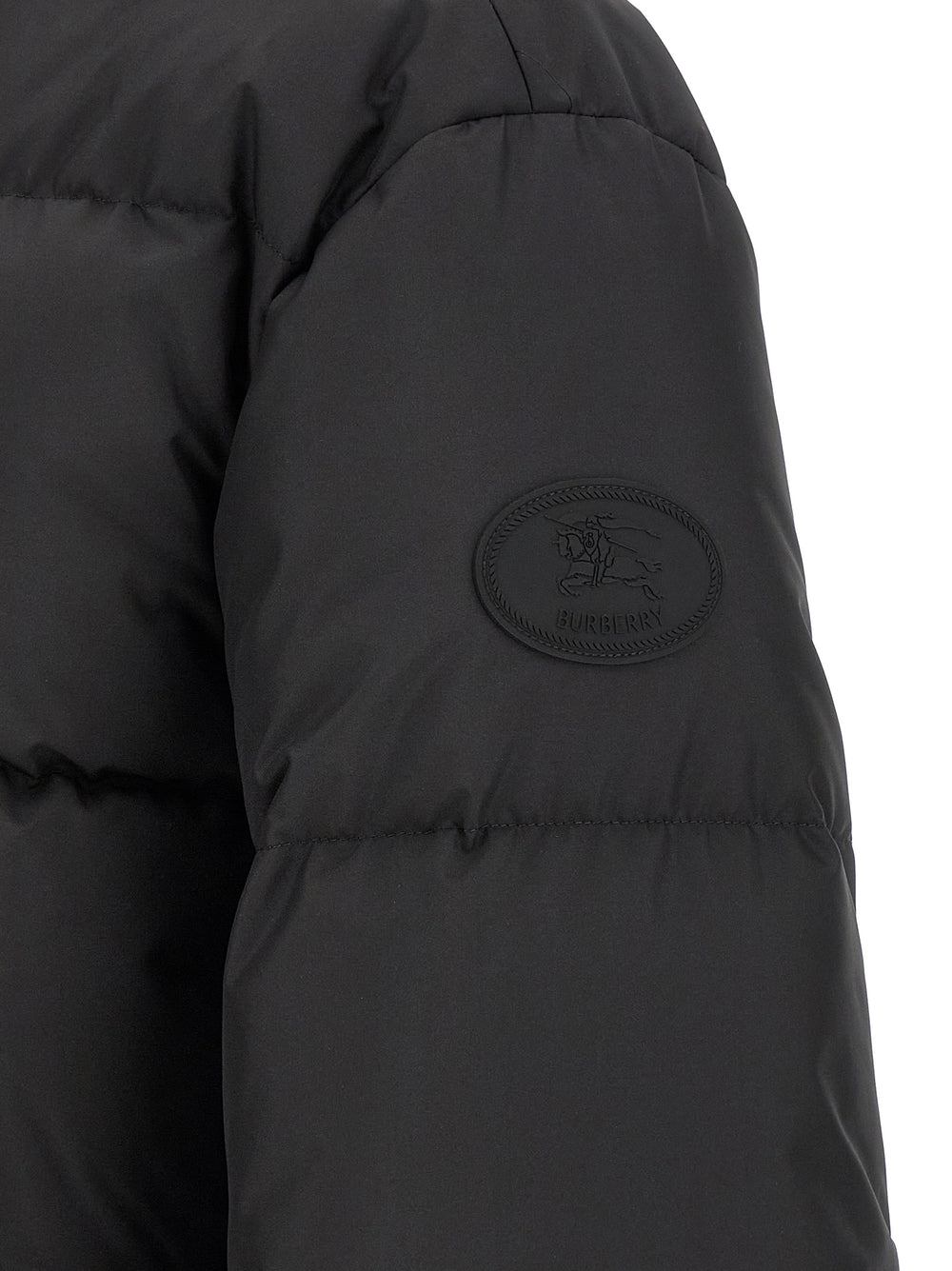 Burberry Quilted Polyester Parka in Black