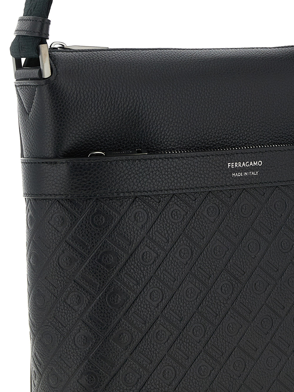 Ferragamo Calfskin Crossbody Bag in Black