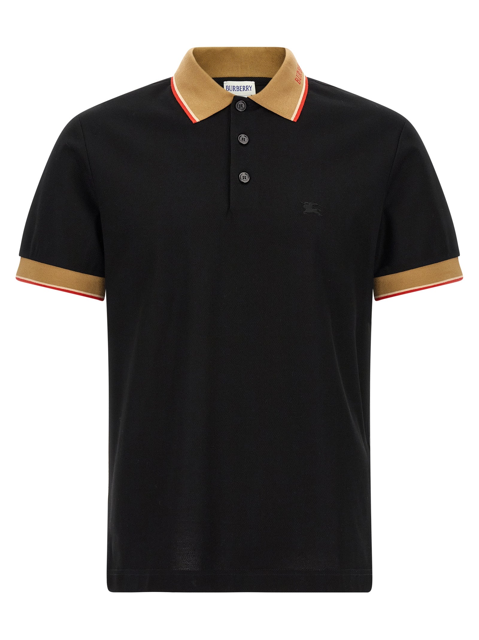 Burberry Cotton Polo Shirt in Black