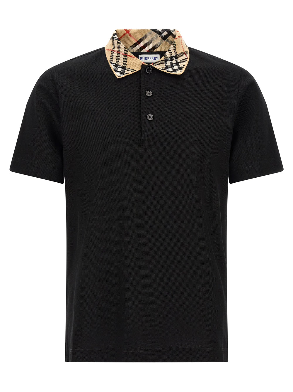 Burberry 100% Cotton Piqué Polo Shirt in Black