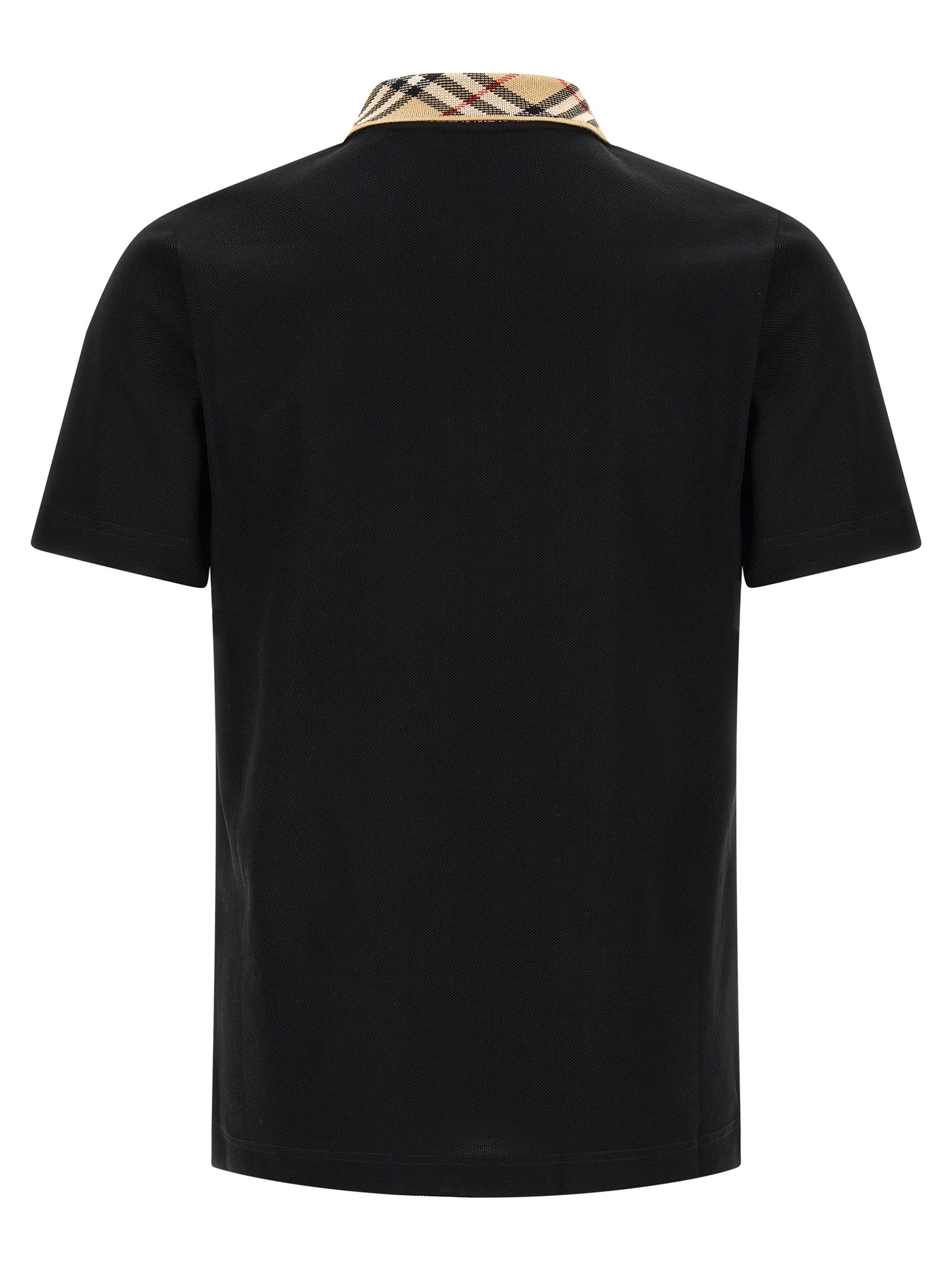 Burberry 100% Cotton Piqué Polo Shirt in Black