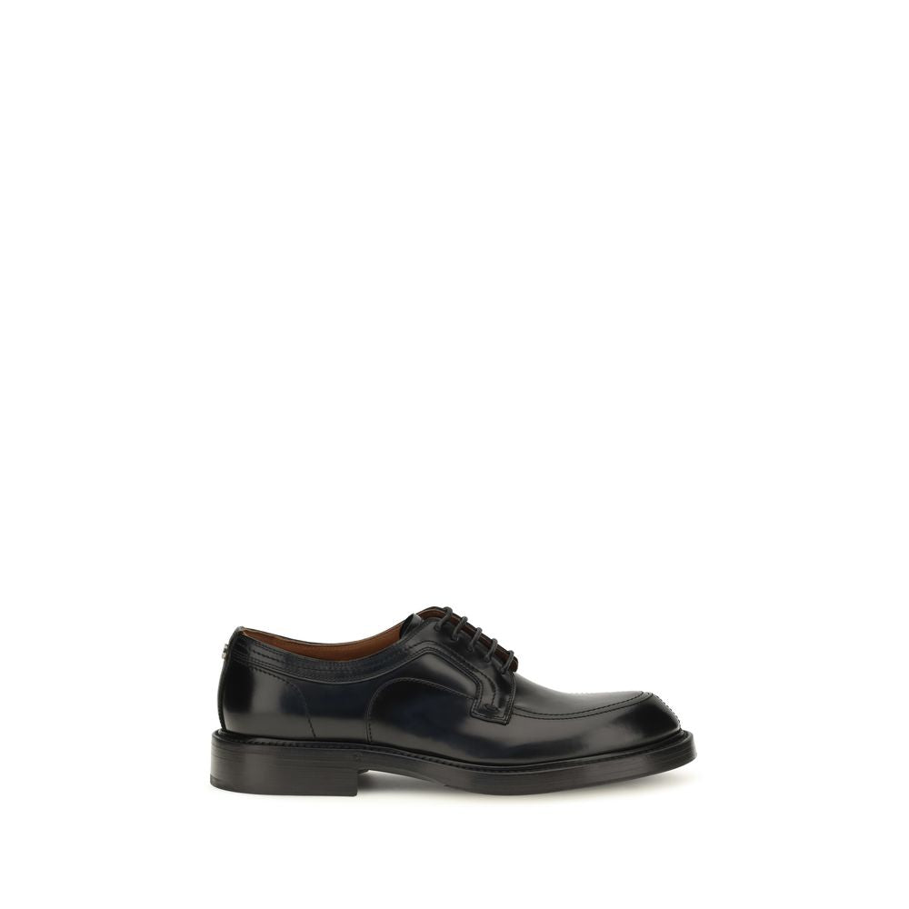 Dolce & Gabbana Calf Leather Oxford Derby Shoes in Black