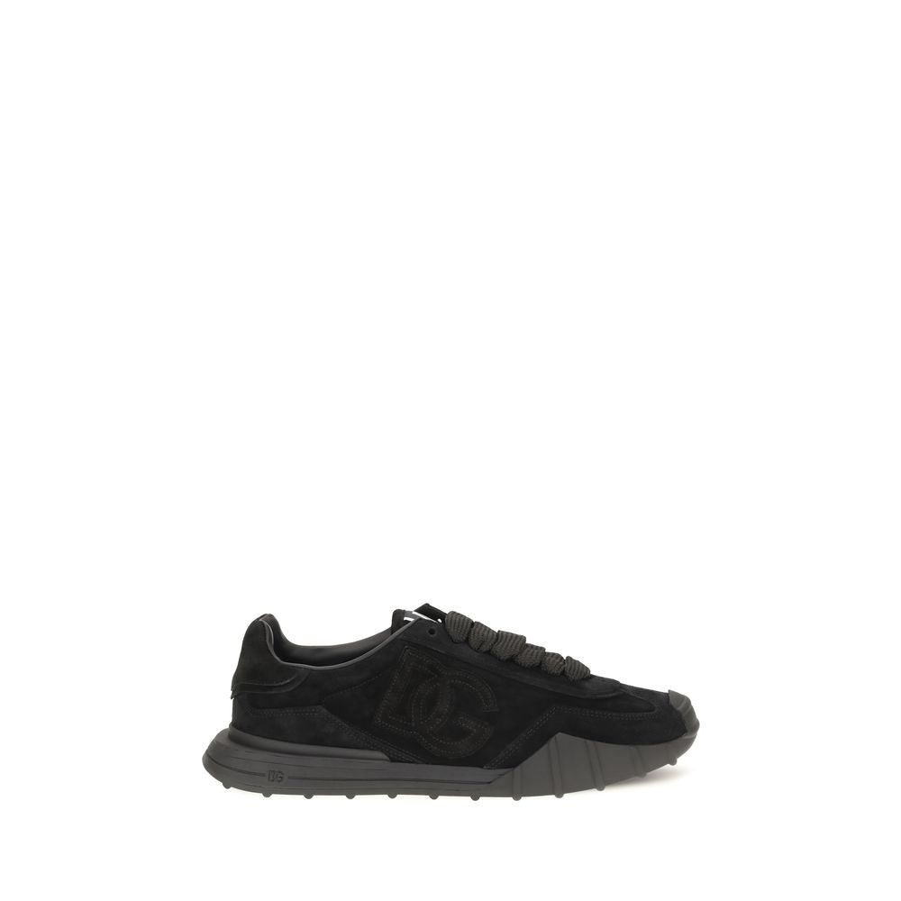 Dolce & Gabbana Calf Leather Sneakers in Black