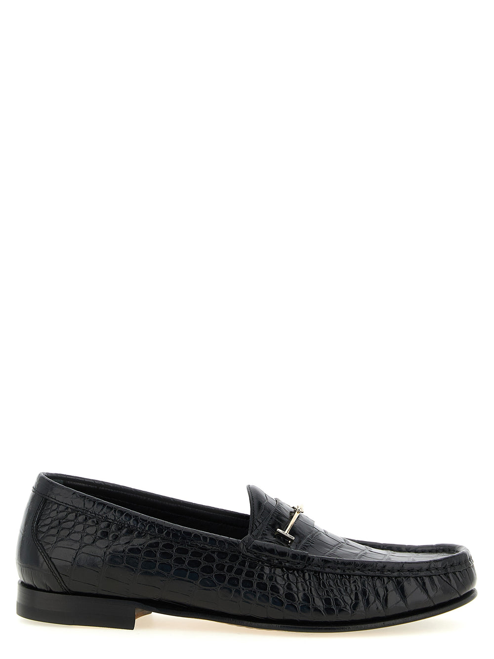 Tom Ford Calfskin Slip-On Loafers in Black