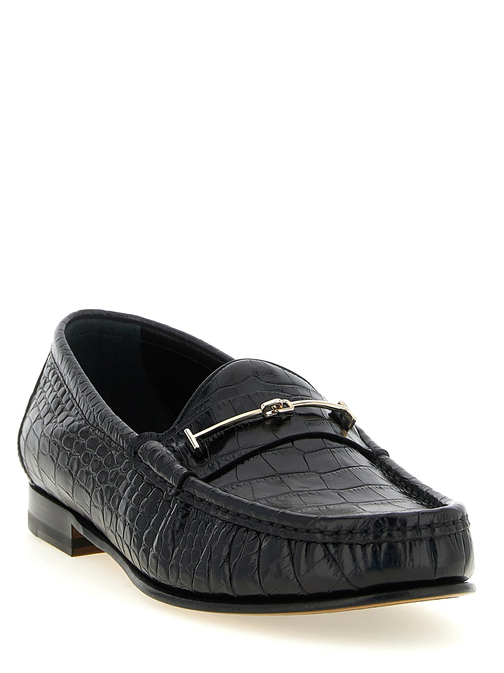 Tom Ford Calfskin Slip-On Loafers in Black