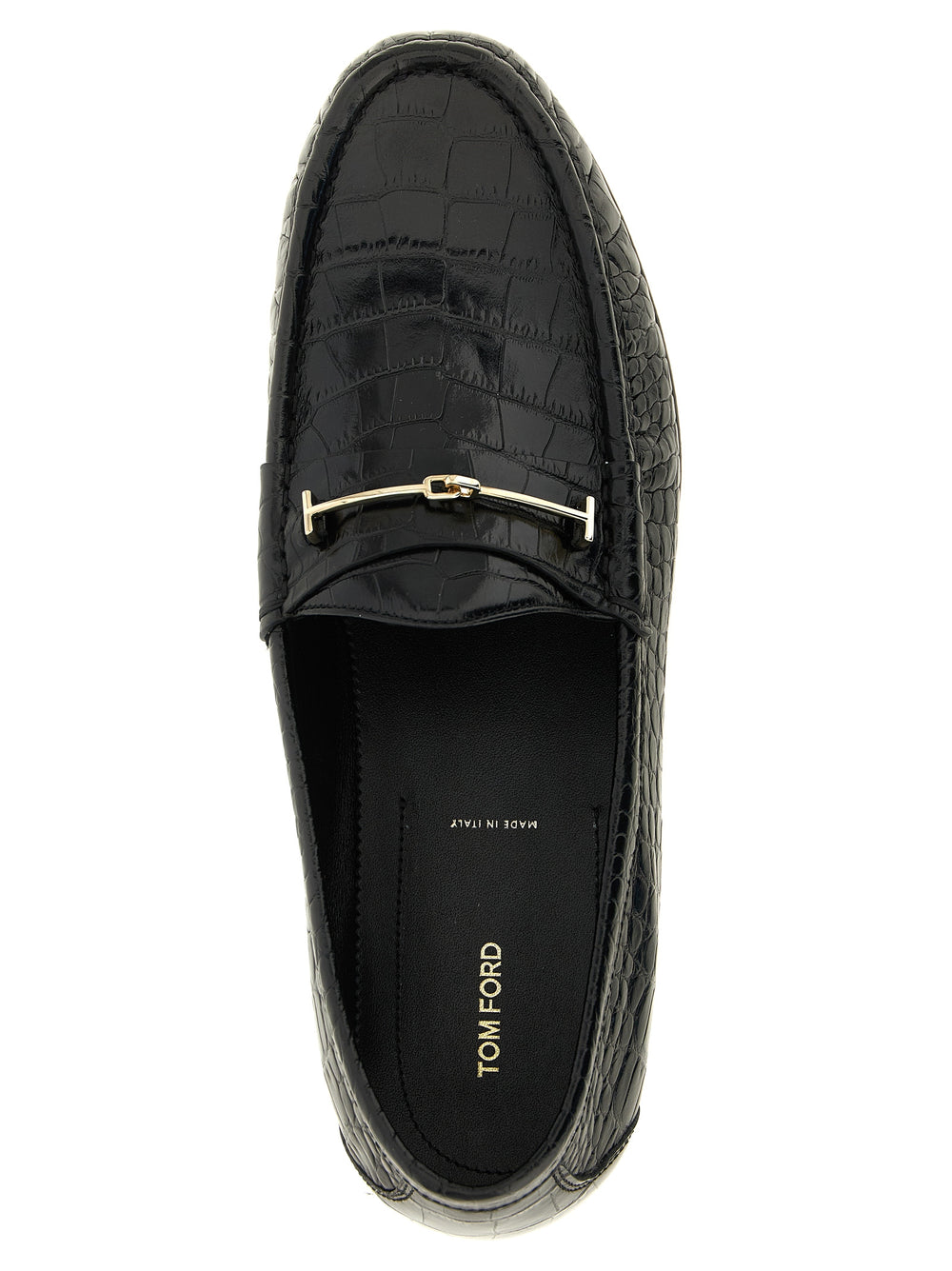 Tom Ford Calfskin Slip-On Loafers in Black
