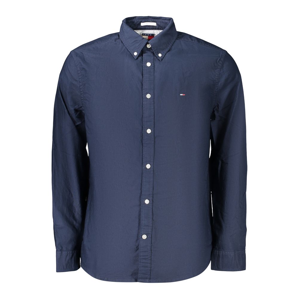 Tommy Hilfiger Μπλε Βαμβακερό Πουκάμισο