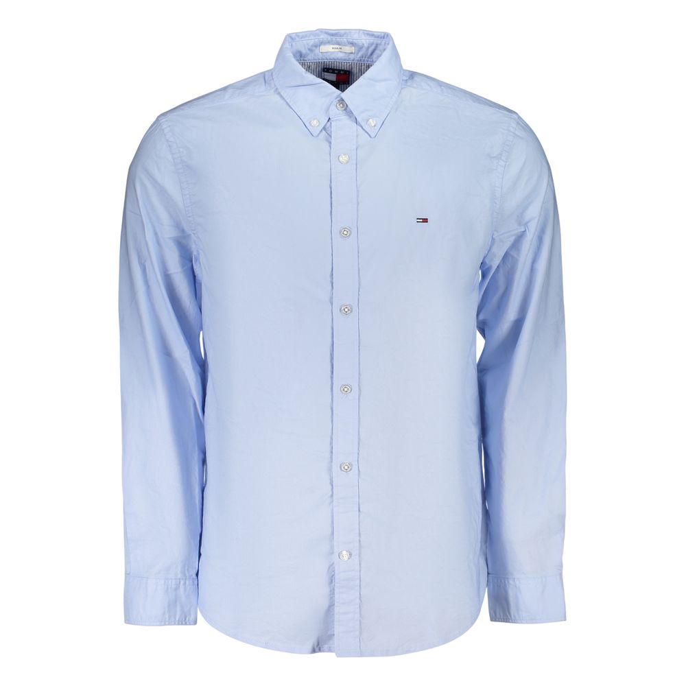 Tommy Hilfiger Azzurro Βαμβακερό Πουκάμισο