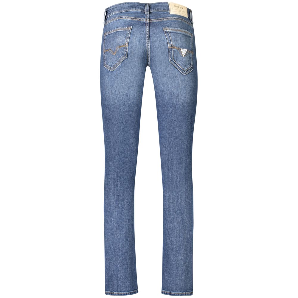 Guess Jeans Βαμβακερό Τζιν Στενή Εφαρμογή Μπλε