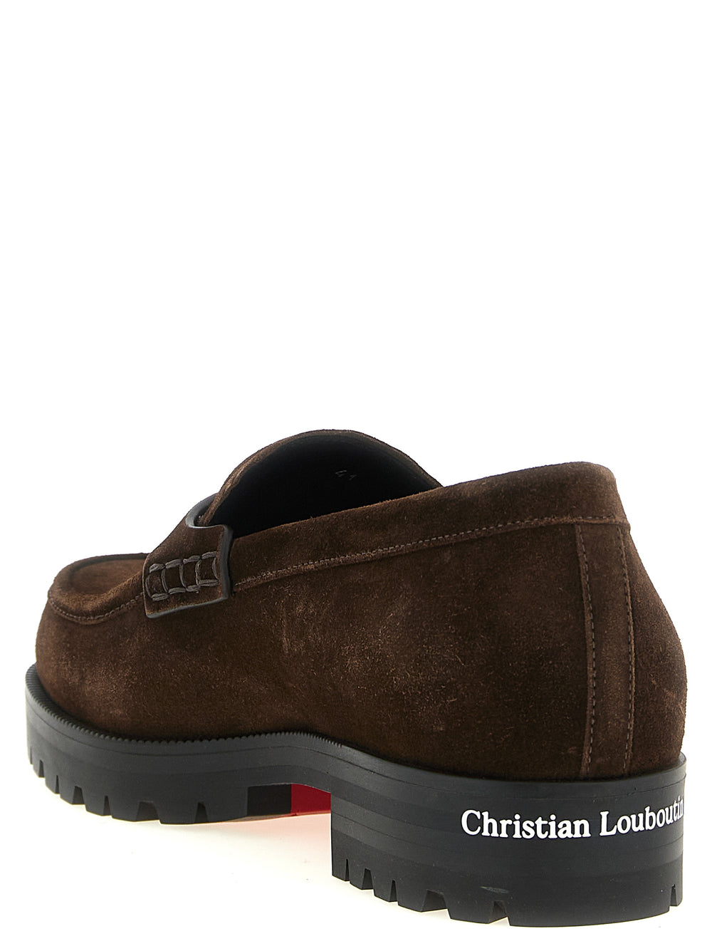 Christian Louboutin Cavavin Calfskin Slip-On Loafers in Brown