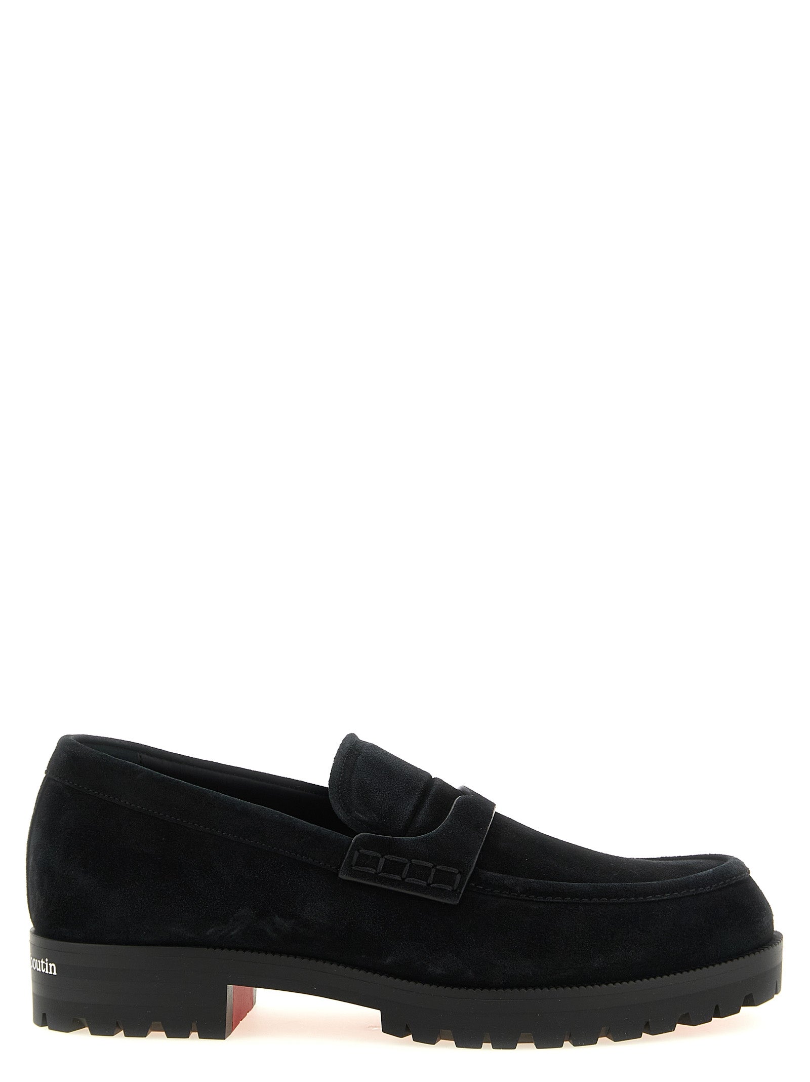 Christian Louboutin Calfskin Loafers in Black