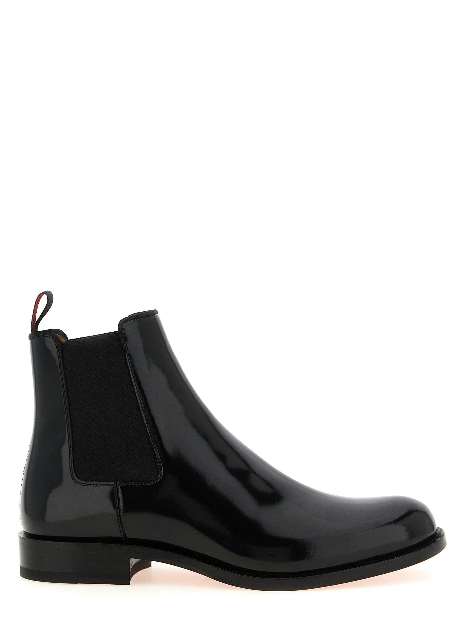 Christian Louboutin Calfskin Chelsea Boots in Black