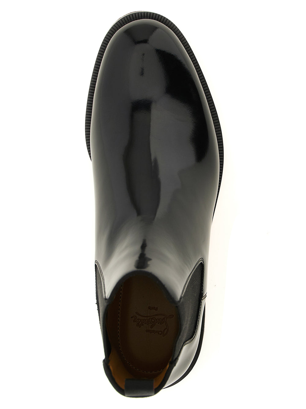 Christian Louboutin Calfskin Chelsea Boots in Black