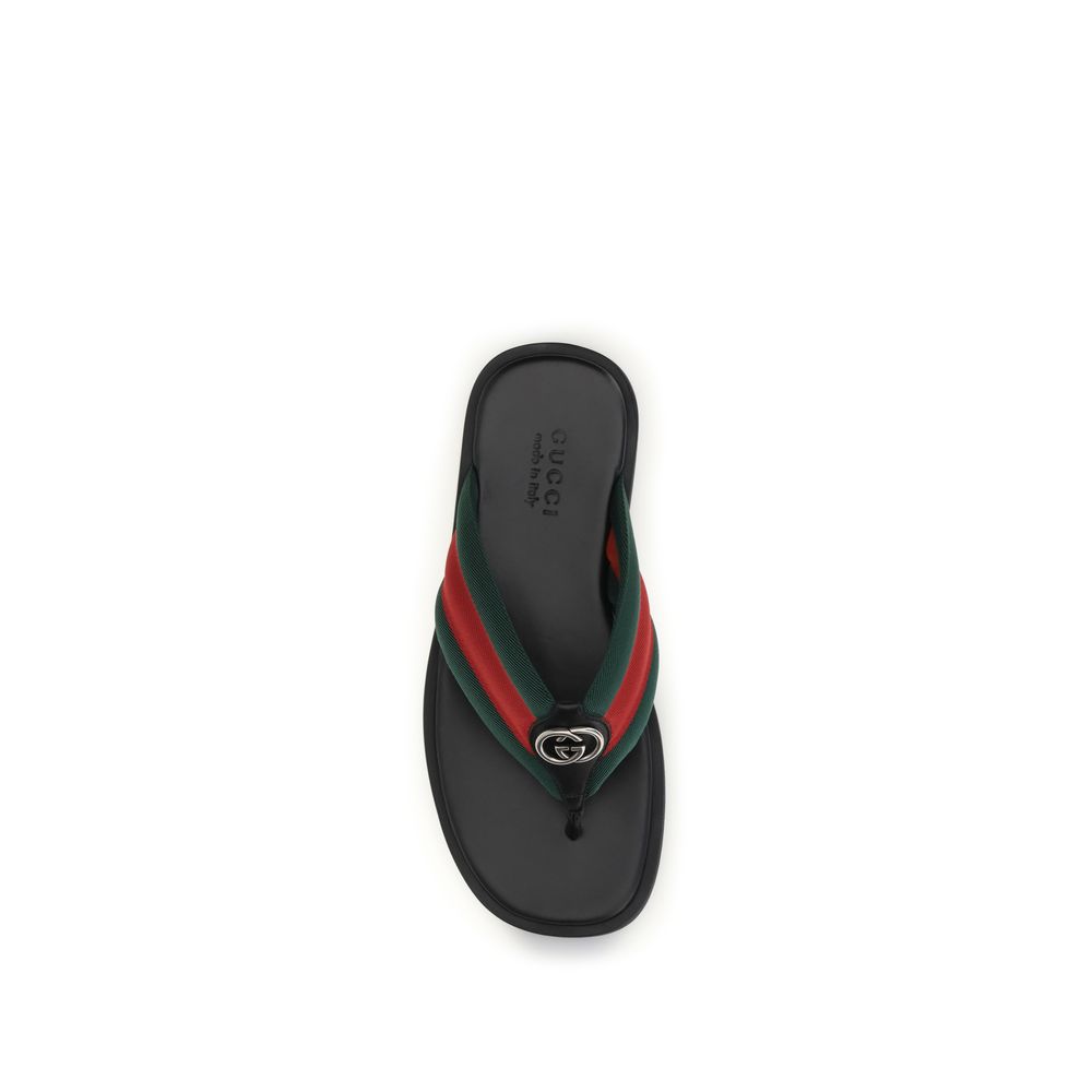 Gucci Σανδάλια από Νάιλον σε Μαύρο