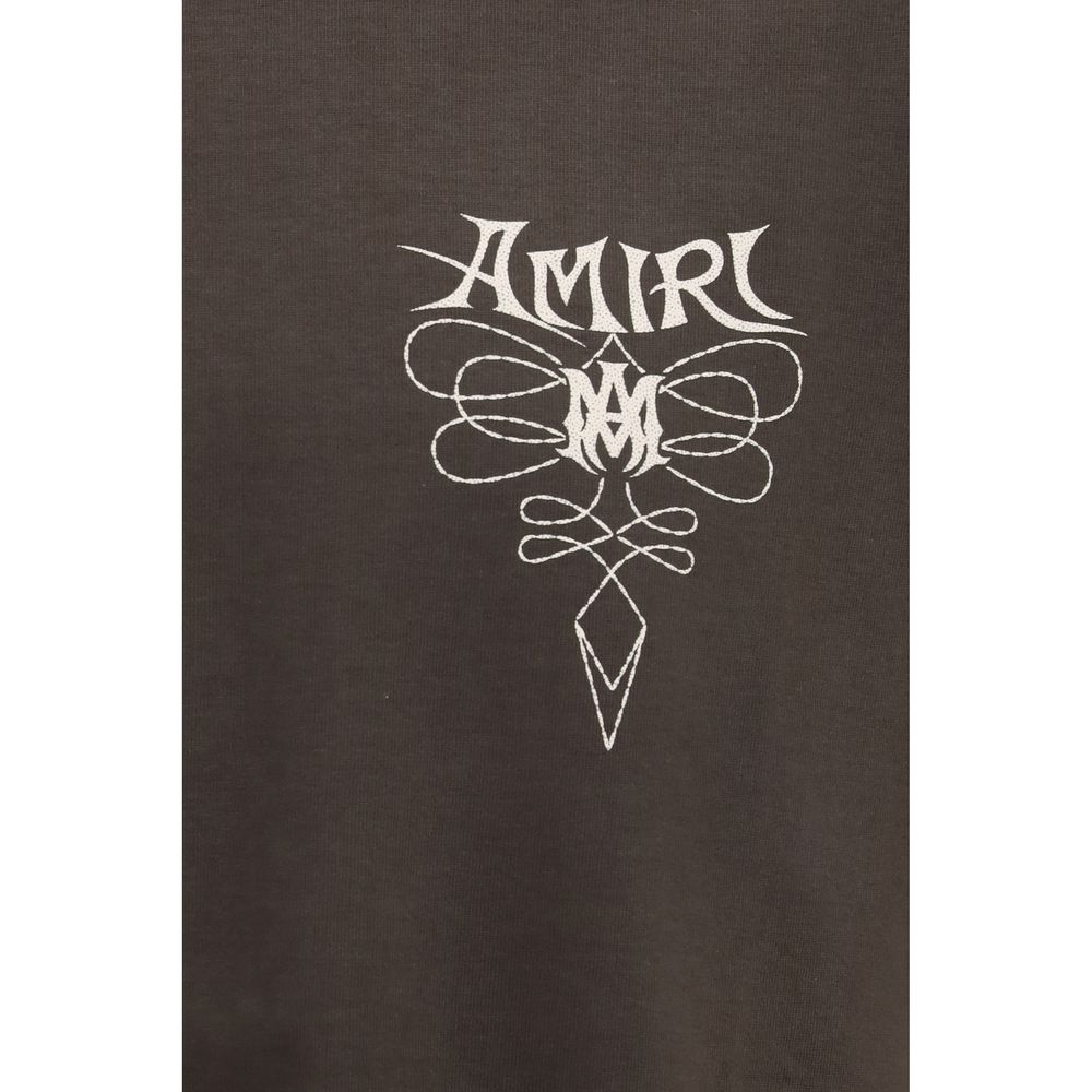 Amiri 100% Cotton Graphic T-Shirt in Brown