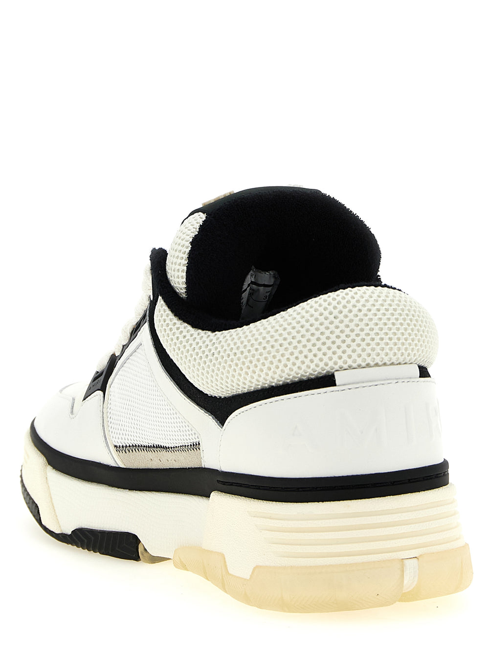Amiri Bicolor Calfskin Sneakers in White and Black