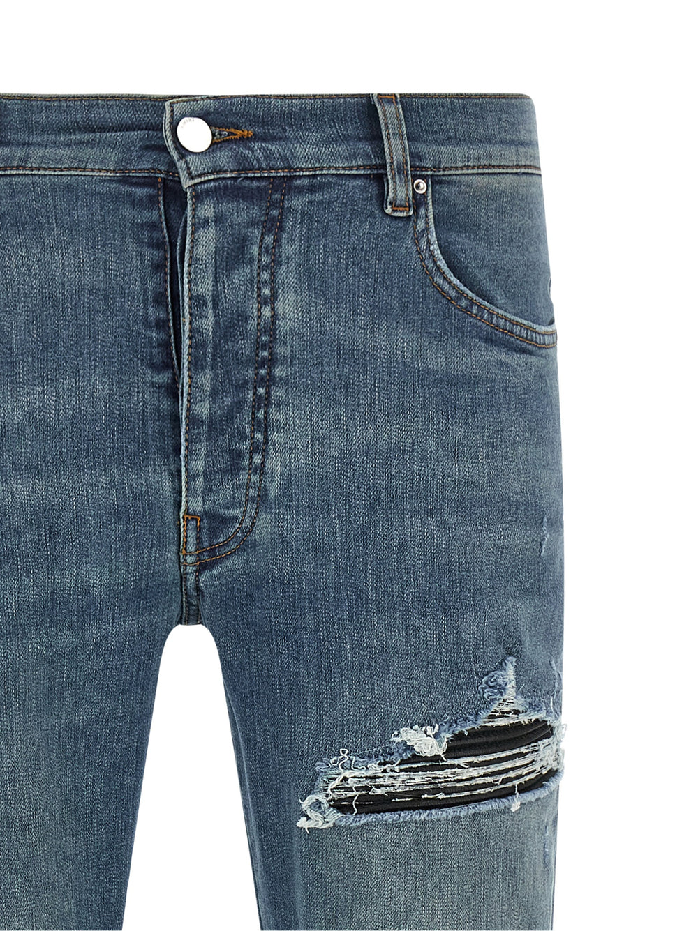 Amiri MX1 Cotton Skinny Jeans in Blue