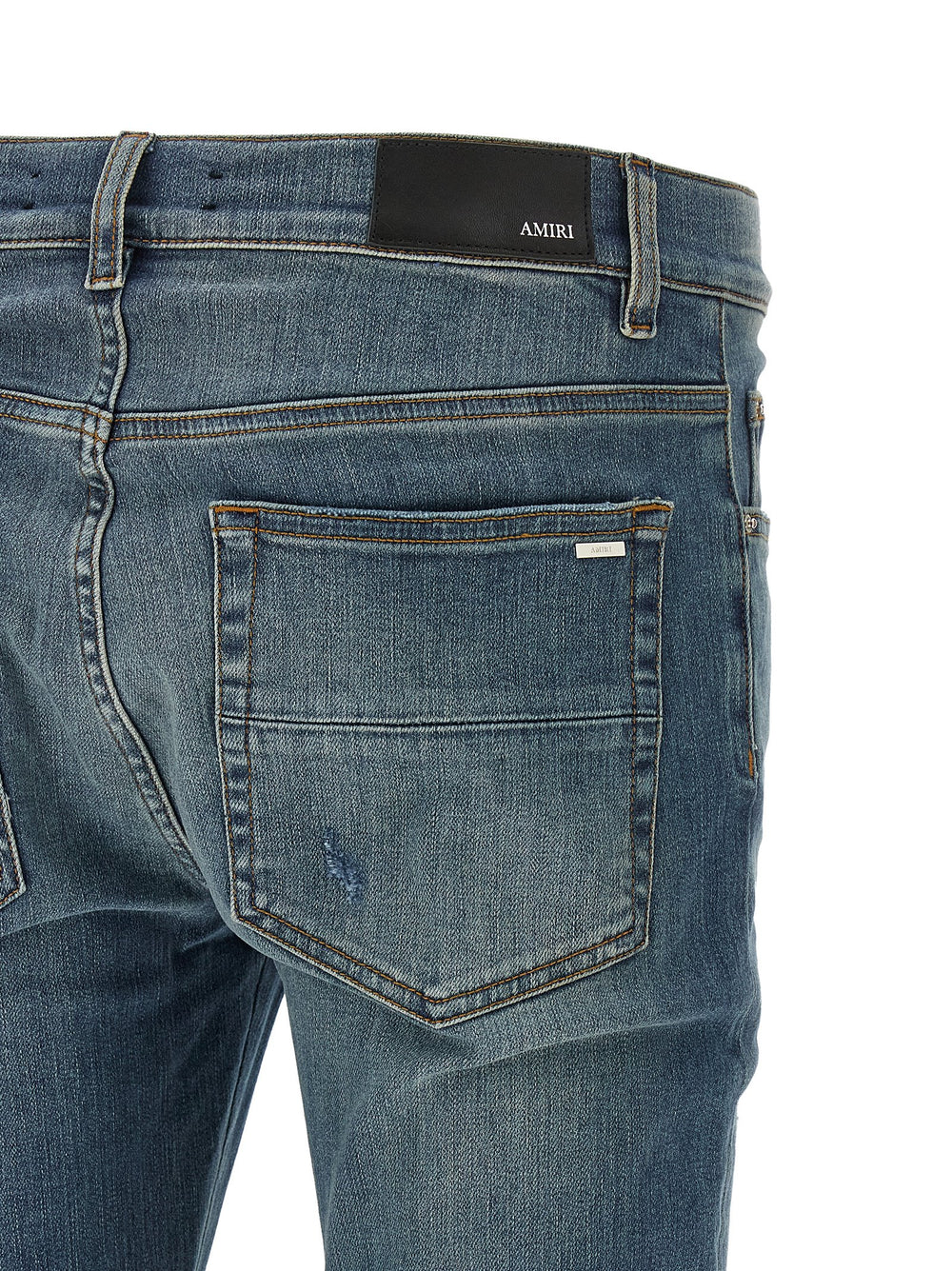 Amiri MX1 Cotton Skinny Jeans in Blue